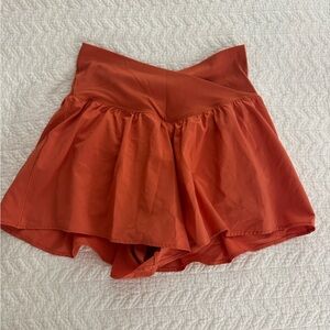 Aerie Women's Athletic Shorts - Rust Orange